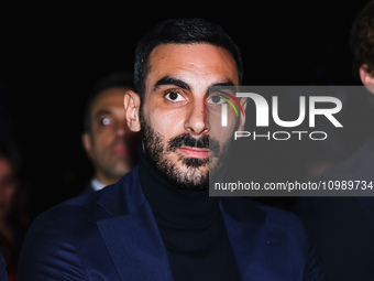 Davide Zappacosta is attending the gala evening for the Amici dei Bambini tournament at Galleria Lampo in Milan, Italy, on February 7, 2024....