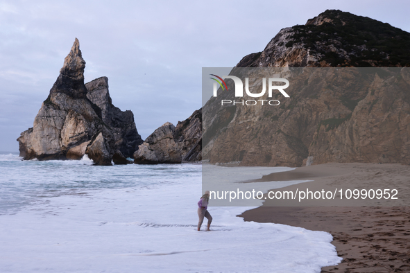 A view of the Ursa Beach in Sintra, Portugal on February 12, 2024. 