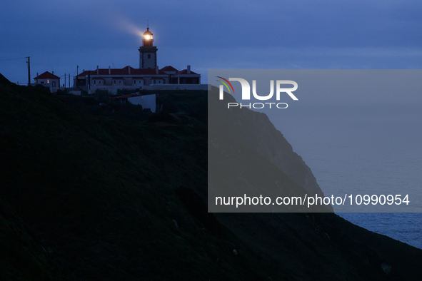 A view of the Cabo da Roca Lighthouse in Sintra, Portugal on February 12, 2024. 