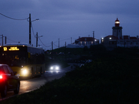 A view of the Cabo da Roca Lighthouse in Sintra, Portugal on February 12, 2024. (