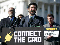 Rep. Greg Casar (D-TX) speaks at a press conference outside of the U.S. Capitol building in Washington, D.C. on February 14, 2024, announcin...