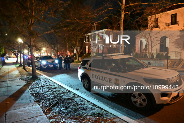 FBI and United States Secret Service officers are raiding the Venezuelan Ambassador's Residence in Washington, DC, United States, on Februar...