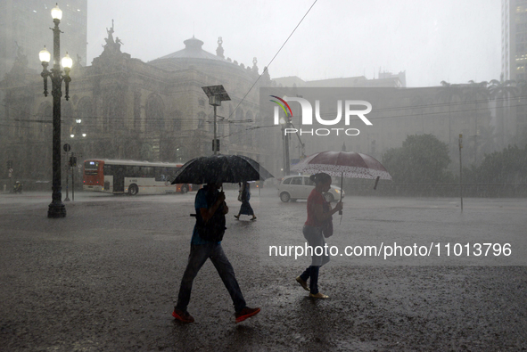 Rain is causing disruption in Sao Paulo, Brazil, on this rainy afternoon. 