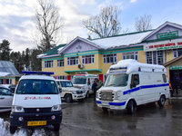 A fleet of ambulances is remaining on alert after an avalanche hit the Ski resort in Gulmarg, Baramulla District, Indian Administered Kashmi...