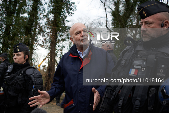 Michel Forst, the United Nations Special Rapporteur on the situation of human rights defenders, is visiting the 'Crem'Arbre' ZAD (Zone To De...