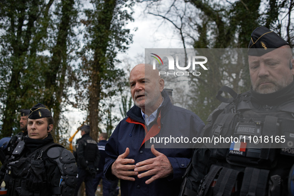 Michel Forst, the United Nations Special Rapporteur on the situation of human rights defenders, is visiting the 'Crem'Arbre' ZAD (Zone To De...