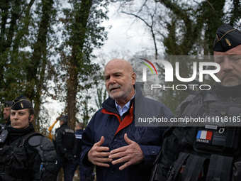 Michel Forst, the United Nations Special Rapporteur on the situation of human rights defenders, is visiting the 'Crem'Arbre' ZAD (Zone To De...