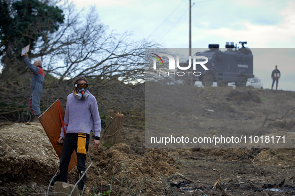 Michel Forst, the United Nations Special Rapporteur on the situation of human rights defenders, is visiting the 'Crem'Arbre' ZAD (Zone To De...