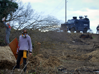 Michel Forst, the United Nations Special Rapporteur on the situation of human rights defenders, is visiting the 'Crem'Arbre' ZAD (Zone To De...