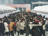 Job seekers are looking for new opportunities at the 2024 Talent Exchange Conference in Hangzhou, Zhejiang Province, China, on February 25,...