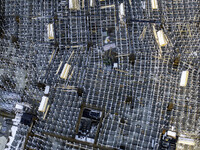 Workers are working at the construction site of Mixheng City in Huai'an, China, on February 25, 2024. (