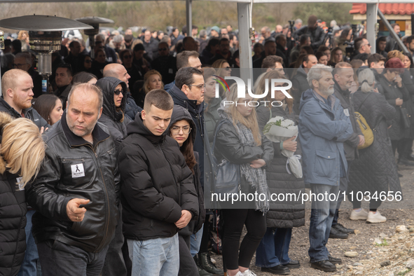 Relatives of the 57 victims are commemorating the one-year anniversary of the train accident, in Tempi Thessaly, Greece, on on February 28,...