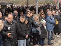 Relatives of the 57 victims are commemorating the one-year anniversary of the train accident, in Tempi Thessaly, Greece, on on February 28,...