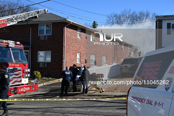 Two people are reportedly dying in a fatal fire at an apartment building on Spruce Street in Passaic, New Jersey, United States, on March 3,...