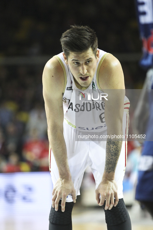 LACOMBE Paul 6  during the Basket match LNB Pro A 2015-2016 between Strasbourg and Rouen, in Strasbourg, eastern France, on March 12, 2016....