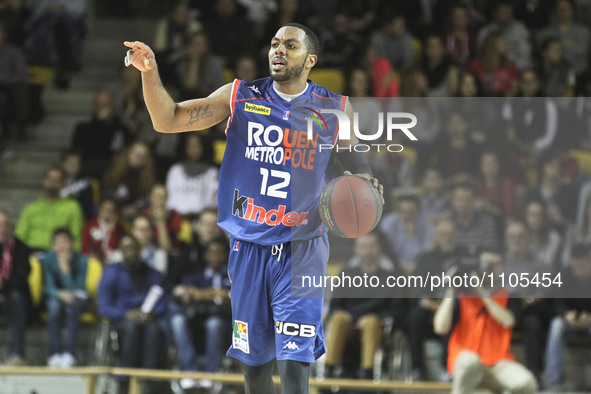 LEWIS Ron 12  during the Basket match LNB Pro A 2015-2016 between Strasbourg and Rouen, in Strasbourg, eastern France, on March 12, 2016. 
