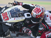 Japanese MotoGP rider Takaaki Nakagami of LCR Honda is in action during the Free Practice 1 session of the Qatar Airways Motorcycle Grand Pr...