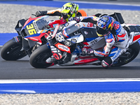 Spanish MotoGP rider Joan Mir of the Repsol Honda Team is in action during the Free Practice 1 session of the Qatar Airways Motorcycle Grand...