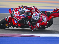 Italian MotoGP rider Enea Bastianini of the Ducati Lenovo Team is in action during the Free Practice 1 session of the Qatar Airways Motorcyc...