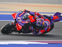 Spanish MotoGP rider Jorge Martin of Prima Pramac Racing is in action during the Free Practice 1 session of the Qatar Airways Motorcycle Gra...