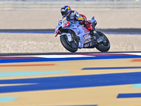 Spanish MotoGP rider Alex Marquez from Gresini Racing MotoGP is in action during the Free Practice 1 session of the Qatar Airways Motorcycle...