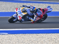 Spanish MotoGP rider Alex Marquez from Gresini Racing MotoGP is in action during the Free Practice 1 session of the Qatar Airways Motorcycle...