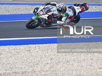 French MotoGP rider Johann Zarco of LCR Honda is in action during the Free Practice 1 session of the Qatar Airways Motorcycle Grand Prix of...