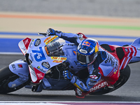 Spanish MotoGP rider Alex Marquez from Gresini Racing MotoGP is in action during the Free Practice 1 session of the Qatar Airways Motorcycle...