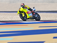 Italian MotoGP rider Fabio Di Giannantonio from the Pertamina Enduro VR46 Racing Team is participating in the Free Practice 1 session of the...