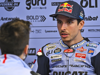 Spanish MotoGP rider Alex Marquez from Gresini Racing MotoGP is participating in the Free Practice 1 session of the Qatar Airways Motorcycle...