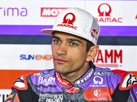 Spanish MotoGP rider Jorge Martin of Prima Pramac Racing is participating in the Free Practice 1 session of the Qatar Airways Motorcycle Gra...