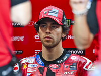 Italian MotoGP rider Enea Bastianini of the Ducati Lenovo Team is participating in the Free Practice 1 session of the Qatar Airways Motorcyc...