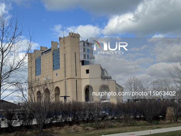 Demolition was seen in progress at Ryan Field, 1501 Central St., Evanston, Illinois, United States, as captured on Saturday, March 9, 2024....