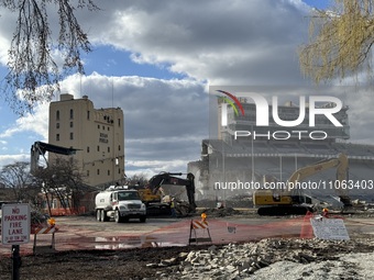 Demolition was seen in progress at Ryan Field, 1501 Central St., Evanston, Illinois, United States, as captured on Saturday, March 9, 2024....