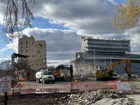 Demolition was seen in progress at Ryan Field, 1501 Central St., Evanston, Illinois, United States, as captured on Saturday, March 9, 2024....