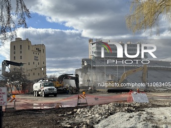 Demolition was seen in progress at Ryan Field, 1501 Central St., Evanston, Illinois, United States, as captured on Saturday, March 9, 2024....