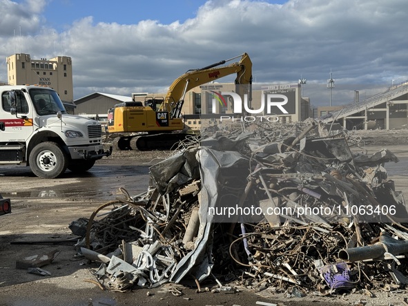 Demolition was seen in progress at Ryan Field, 1501 Central St., Evanston, Illinois, United States, as captured on Saturday, March 9, 2024....