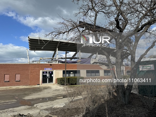 Demolition was seen in progress at Ryan Field, 1501 Central St., Evanston, Illinois, United States, as captured on Saturday, March 9, 2024....