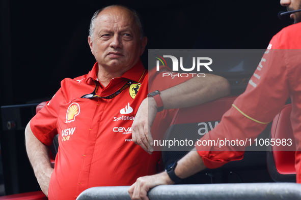 Frederic Vasseur before first practice ahead of the Formula 1 Saudi Arabian Grand Prix at Jeddah Corniche Circuit in Jeddah, Saudi Arabia on...