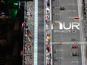 A view of the circuit during second practice ahead of the Formula 1 Saudi Arabian Grand Prix at Jeddah Corniche Circuit in Jeddah, Saudi Ara...