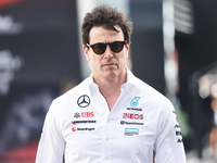 Toto Wolff before the Formula 1 Saudi Arabian Grand Prix at Jeddah Corniche Circuit in Jeddah, Saudi Arabia on March 9, 2024. (