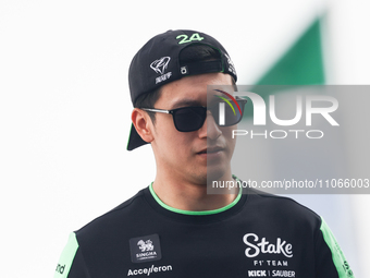 Zhou Guanyu of Kick Sauber before the Formula 1 Saudi Arabian Grand Prix at Jeddah Corniche Circuit in Jeddah, Saudi Arabia on March 9, 2024...