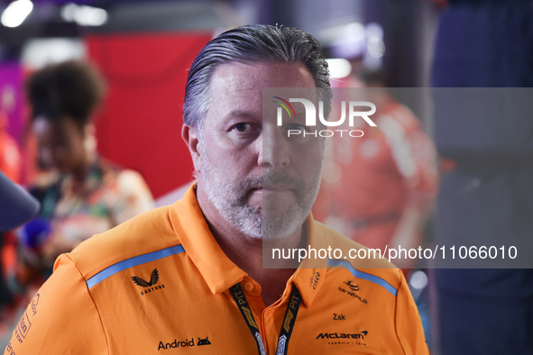 Zak Brown before the Formula 1 Saudi Arabian Grand Prix at Jeddah Corniche Circuit in Jeddah, Saudi Arabia on March 9, 2024. 