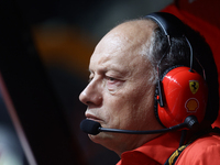 Frederic Vasseur before the Formula 1 Saudi Arabian Grand Prix at Jeddah Corniche Circuit in Jeddah, Saudi Arabia on March 9, 2024. (