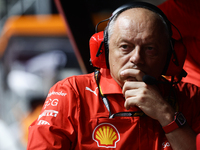 Frederic Vasseur before the Formula 1 Saudi Arabian Grand Prix at Jeddah Corniche Circuit in Jeddah, Saudi Arabia on March 9, 2024. (