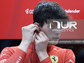 Oliver Bearman before the Formula 1 Saudi Arabian Grand Prix at Jeddah Corniche Circuit in Jeddah, Saudi Arabia on March 9, 2024. (