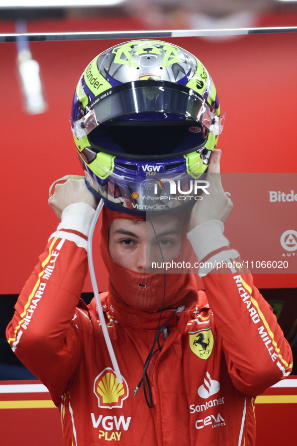 Oliver Bearman before the Formula 1 Saudi Arabian Grand Prix at Jeddah Corniche Circuit in Jeddah, Saudi Arabia on March 9, 2024. 