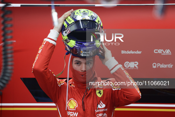 Oliver Bearman before the Formula 1 Saudi Arabian Grand Prix at Jeddah Corniche Circuit in Jeddah, Saudi Arabia on March 9, 2024. 