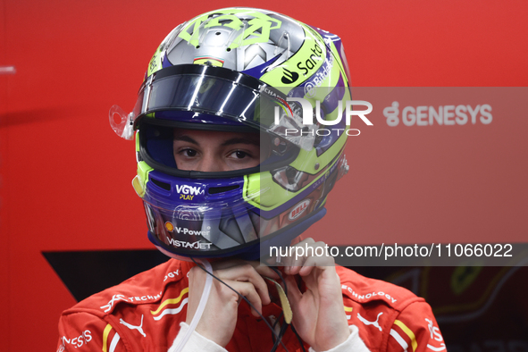 Oliver Bearman before the Formula 1 Saudi Arabian Grand Prix at Jeddah Corniche Circuit in Jeddah, Saudi Arabia on March 9, 2024. 