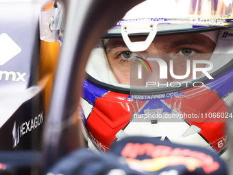 Max Verstappen of Red Bull Racing before the Formula 1 Saudi Arabian Grand Prix at Jeddah Corniche Circuit in Jeddah, Saudi Arabia on March...